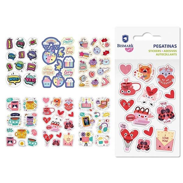 PEGATINAS BRILLANTINA SURTIDAS PVC EPOXY HAPPY MOMENTS