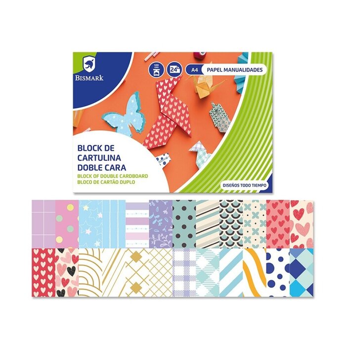 BLOCK MANUALIDADES CARTULINA DECORADA DOBLE CARA 24H PACK