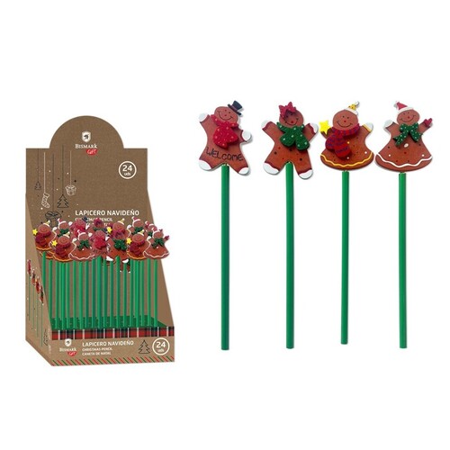 LAPIZ NAVIDAD GALLETA JENGIBRE SURTIDO - EXP. 24U