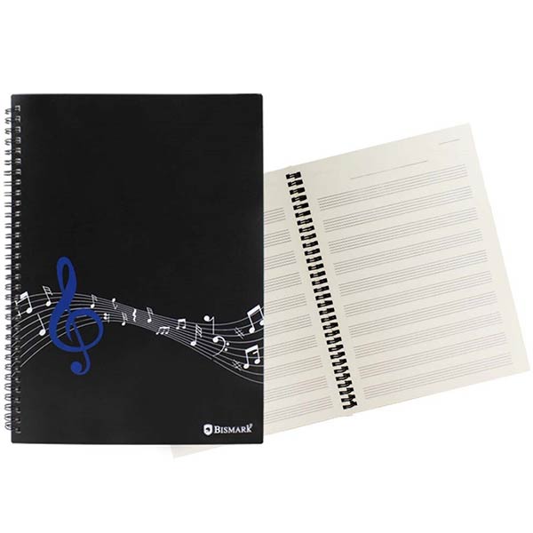 CUADERNO MUSICA A4 80H 80GR PENTAGRAMAS INT. 3MM TAPA PP