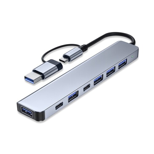 CARGADOR 7 EN 1 CONEXION MIXTA USB 3.0/2.0 Y TIPO C