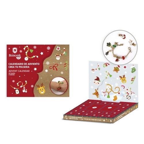 CALENDARIO ADVIENTO CON 24 PULSERAS DE NAVIDAD