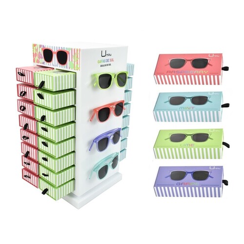 EXPOSITOR GAFAS SOL PASTEL 32 UNIDADES 4 MODELOS SURT.