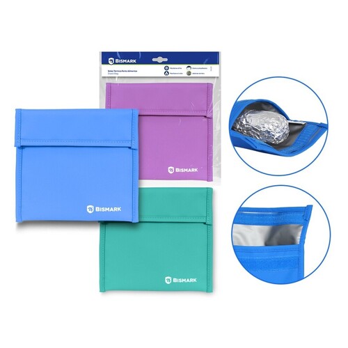 BOLSA PORTA BOCADILLO TERMICA 20X20CM COLORES SURTIDOS