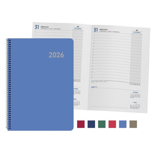 AGENDA 2026 A5 DP PARIS TAPA RIGIDA COLORES SURTIDOS