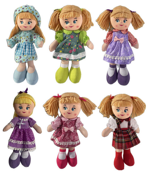 MU�ECA DE TRAPO 30CM 6 COLORES