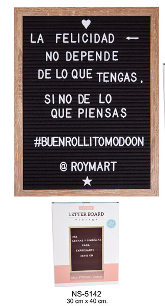PIZARRA 30X40CM CON 258 LETRAS PARA ESCRIBIR FRASES
