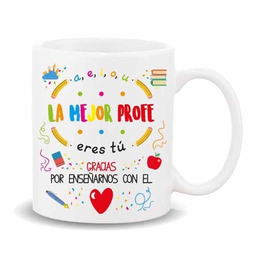TAZA FRASE LA MEJOR PROFE ERES TU