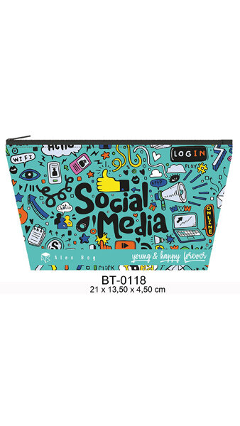 NECESER PORTATODO SOCIAL MEDIA 21X13,50X4,50CM