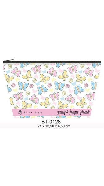 NECESER PORTATODO MARIPOSAS 21X13,50X4,50CM