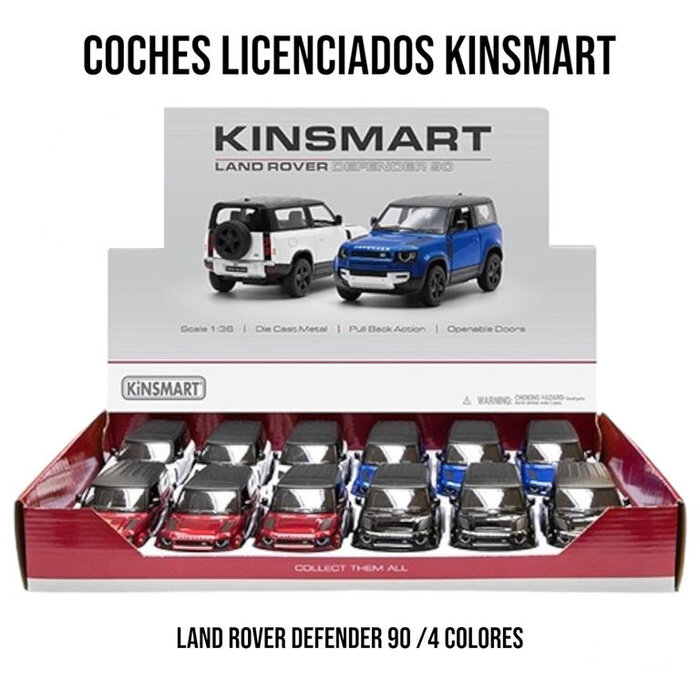 COCHE LAND ROVER DEFENDER METAL 4 COLORES SURTIDOS - EXP.12