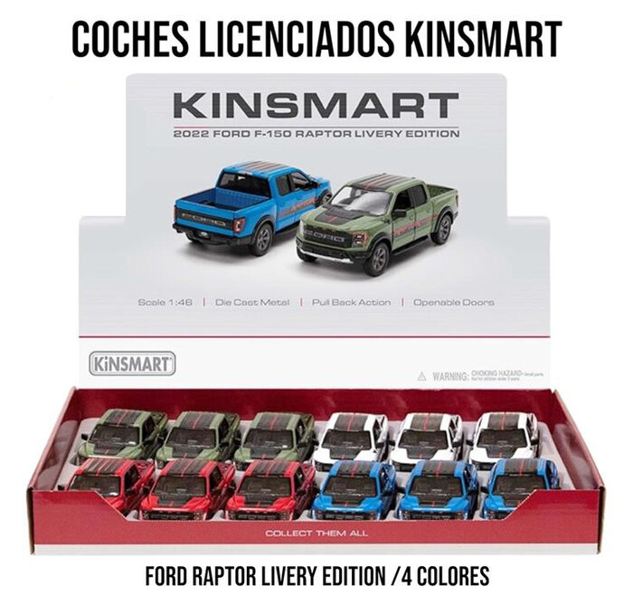 COCHE FORD F-150 RAPTOR TUNNING 4 COLORES SURTIDOS-EXP.12U