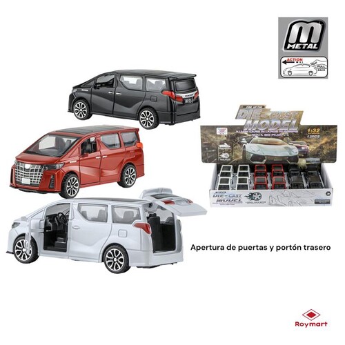 CARAVAN PULL BACK ESCALA 1:32 COLORES SURTIDOS - 12U EXPO