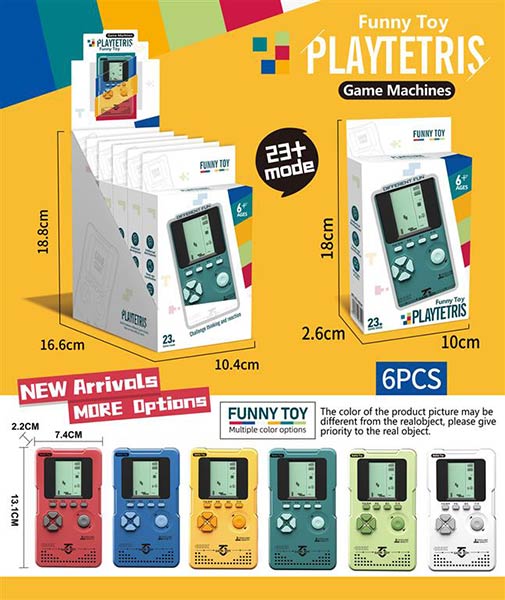 CONSOLA TIPO TETRIS CLASICO COLORES SURTIDOS 13,1X7,4CM
