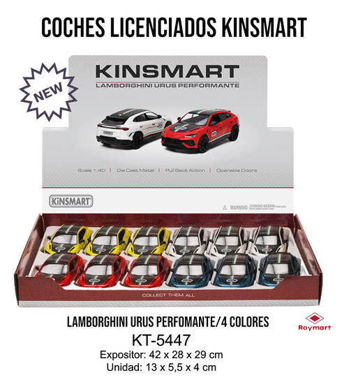 COCHES LAMBORGHINI URUS 4 COLORES - 12U EXP.