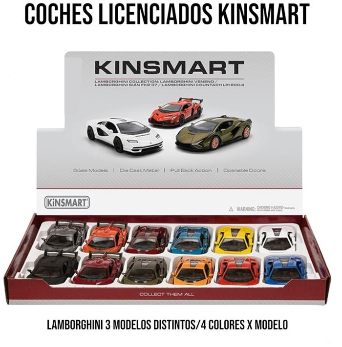 COCHE METAL LAMBORGHINI 3 MODELOS SURTIDOS - EXP. 12