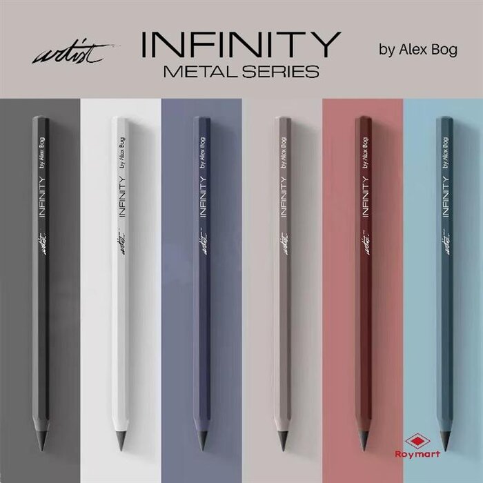 LAPIZ INFINITO HEXAGON METAL BODY 6 COLORES SURT. - EXP. 24