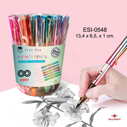 LAPIZ INFINITO TORNASOL 6 COLORES SURTIDOS - BOTE 30U PVC