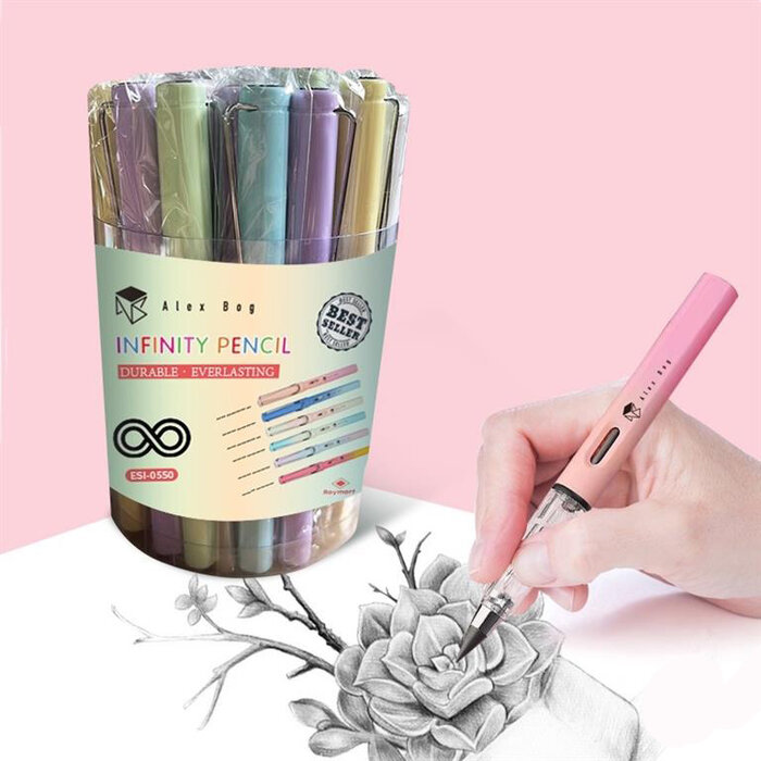 LAPIZ INFINITO GRADIENT 6 COLORES PASTEL - BOTE 30U PVC