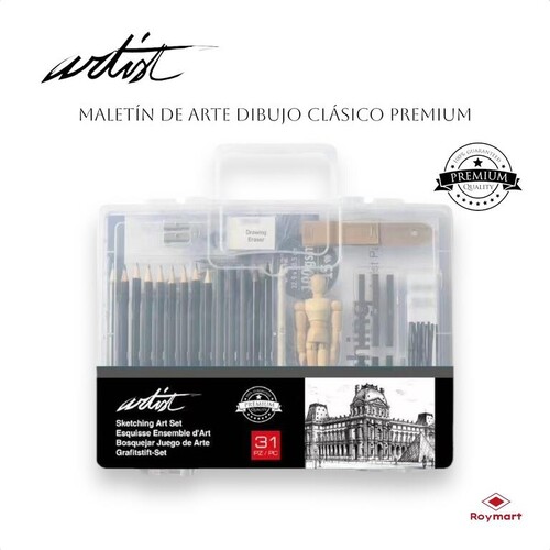 MALETIN 31 PIEZAS INICIACION ARTIST DIBUJO CLASICO