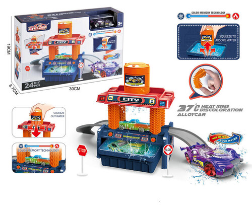 TUNEL DE LAVADO COCHES CON RAMPA 24 PIEZAS