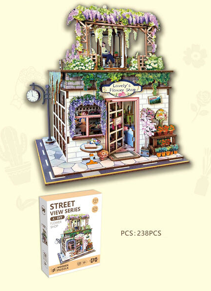 PUZZLE 3D 238 PIEZAS MADERA FLORISTERIA ( MAQUETA )