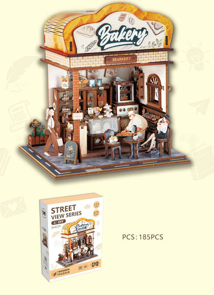 PUZZLE 3D 185 PIEZAS MADERA PANADERIA ( MAQUETA )