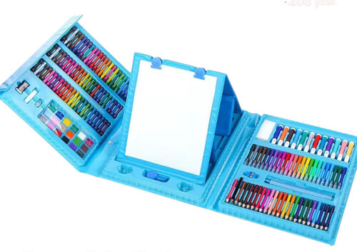 SET 208 PIEZAS ATRIL DIBUJO COLOR AZUL 41X31CM