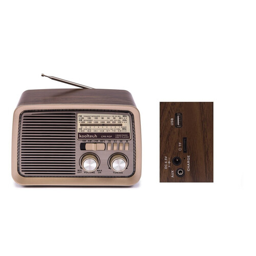 RADIO PORTATIL AM/FM/SW PILA/CORRIENTE 19X15X10CM