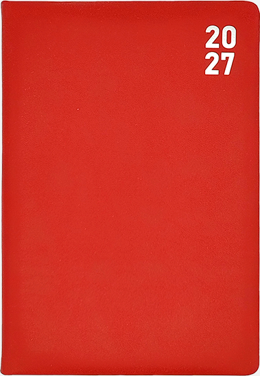 AGENDA A�O 2027 A5 DP BOSTON CUBIERTA RIGIDA ROJO