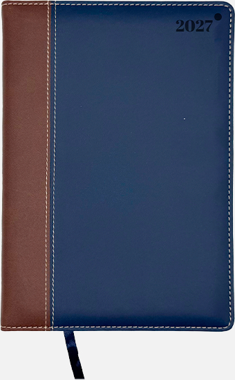 AGENDA A�O 2027 A5 DP FIORI CUBIERTA RIGIDA AZUL/MARRON