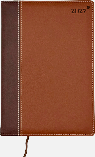AGENDA A�O 2027 A5 DP FIORI CUBIERTA RIGIDA MARRON/MARRON