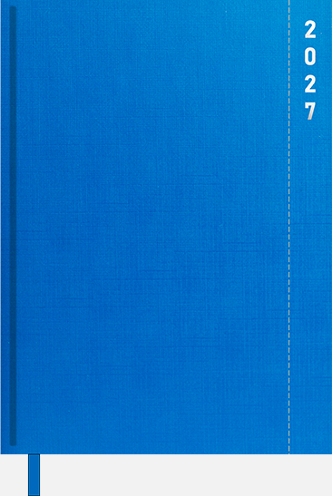 AGENDA A�O 2027 17,5X24CM DP SKYPE CUBIERTA RIGIDA ACO AZUL