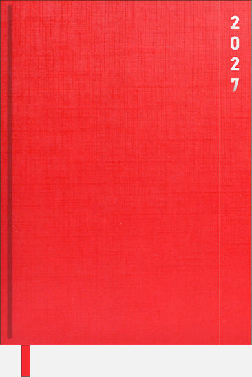 AGENDA A�O 2027 17,5X24CM DP SKYPE CUBIERTA RIGIDA ACO ROJO