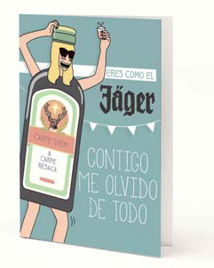 TARJETAS MODERNA DE PUEBLO JAGER CONTIGO ME OLVIVO DE TODO