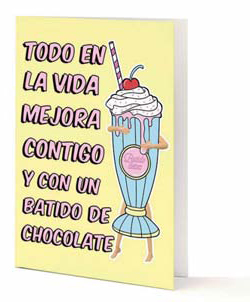 TARJETAS LA VECINA RUBIA TODO EN LA VIDA MEJORA CONTIGO Y C