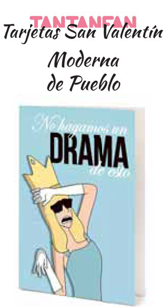 TARJETA SAN VALENTIN MODERNA DE PUEBLO DRAMA