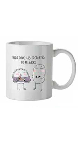 TAZA NADA COMO LAS CROQUETAS DE MI MADRE CROQUETA Y EMPANAD