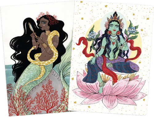 PACK 2 CUADERNOS COSIDOS SIRENA Y DIOSA MARIA HES