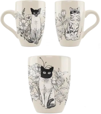 TAZA EXTRA GRANDE TRES GATOS. LAURA AGUSTI