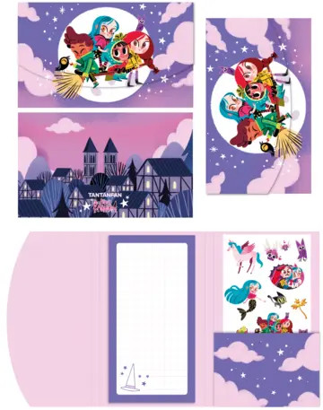 CARPETA CON STICKERS Y BLOC DE NOTAS. ANNA KADABRA