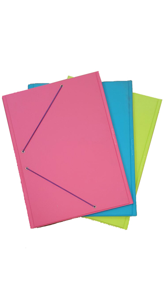 CARPETA ESCOLAR GOMAS/SOLAPAS FOLIO PVC COLORES-PACK 6U