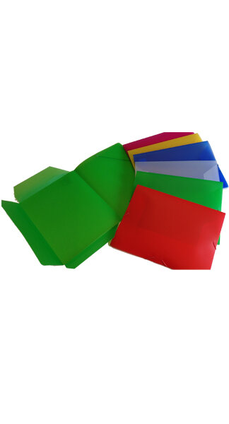 CARPETA GOMAS / SOLAPAS FOLIO PP COLORES SURTIDOS-PACK 24U
