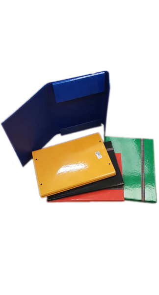 CARPETA GOMAS/SOLAPAS FOLIO CARTON FORRADO COLORES (ITALIA)