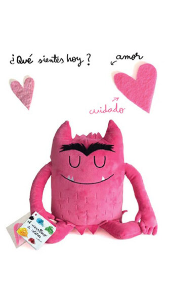 PELUCHE MONSTRUO DE COLORES ROSA