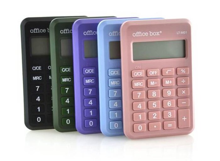 CALCULADORA MINI 8 DIGITOS COLORES SOLIDOS - EXP. 20U