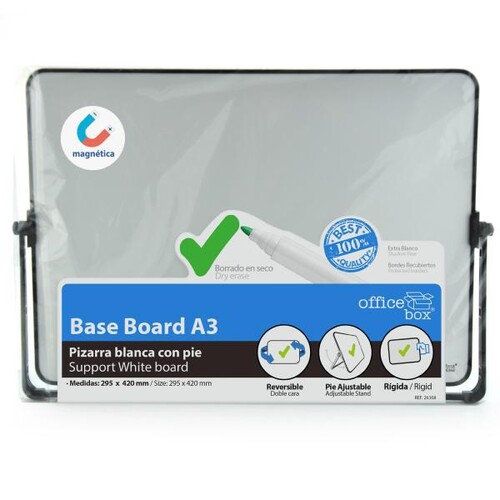 PIZARRA A3 BLANCA MAGNETICA C/PIE REVERSIBLE
