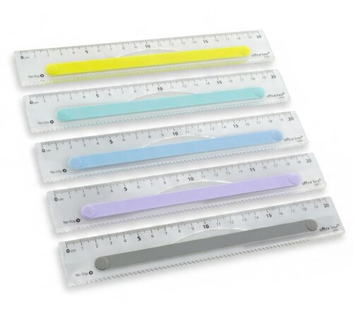 REGLA 20 CM FLEXIBLE ANTIDESLIZANTE 40U BOTE