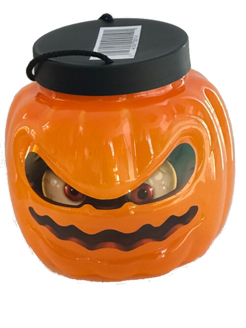 CUBO CALABAZA GRANDE CON TAPA PVC 16X16CM
