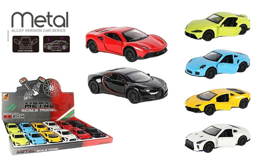 COCHES METAL 6 MODELOS SURTIDOS - EXP. 12U